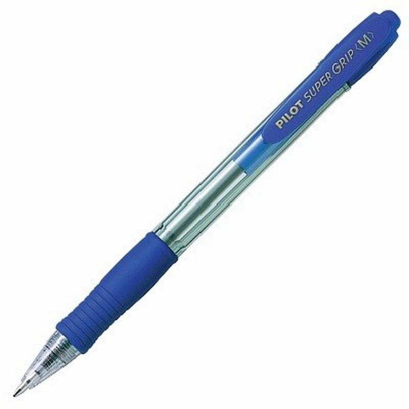 BOLIGRAFO PILOT SUPER GRIP AZUL RETRACTIL SUJECION DE CAUCHO TINTA BASE DE ACEITE (NSGA) - BOLI.PILOT SUPERGRIP RETR.AZ.