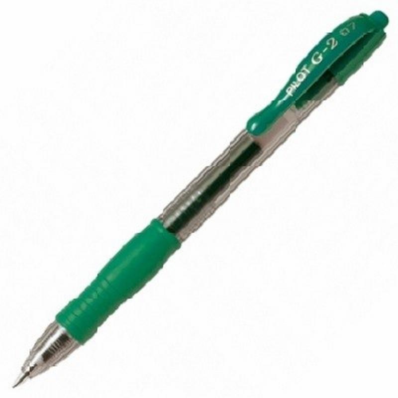 BOLIGRAFO PILOT G-2 0,7 MM. RETRACTIL VERDE...