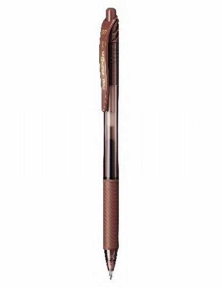 BOLIGRAFO ROLLER PENTEL ENERGEL 107 RETRACTIL 0,7 MM MARRON (BL107E) - BOLI.PENTEL ENERGEL MR.BL107-E