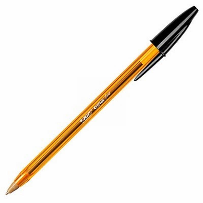 BOLIGRAFO BIC CRISTAL PUNTA FINA NEGRO 872731 DE BIC - BOLI.BIC NARANJA NG