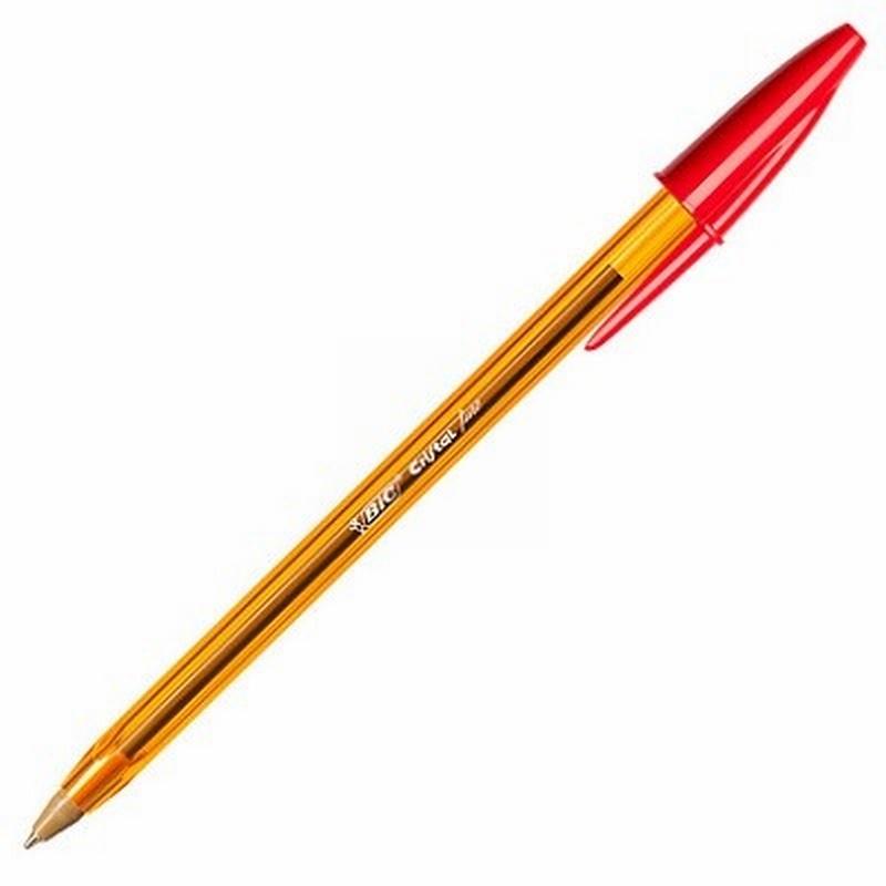 BOLIGRAFO BIC CRISTAL PUNTA FINA ROJO 872720 DE BIC - BOLI.BIC NARANJA RJ