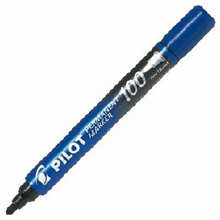 ROTULADOR PERMANENTE PILOT DE PUNTA CÓNICA AZUL SCA-100 (NSC100A) - ROT.PILOT 100 AZ PERMANENTE REDONDA