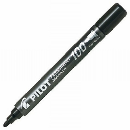 ROTULADOR PERMANENTE PILOT DE PUNTA CÓNICA NEGRO SCA-100 (NSC100N) - ROT.PILOT 100 NG PERMANENTE REDONDA