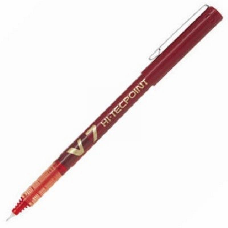 ROTULADOR PILOT V-7 TINTA LÍQUIDA ROJO (NV7R) DE PILOT - ROT.PILOT V7 RJ