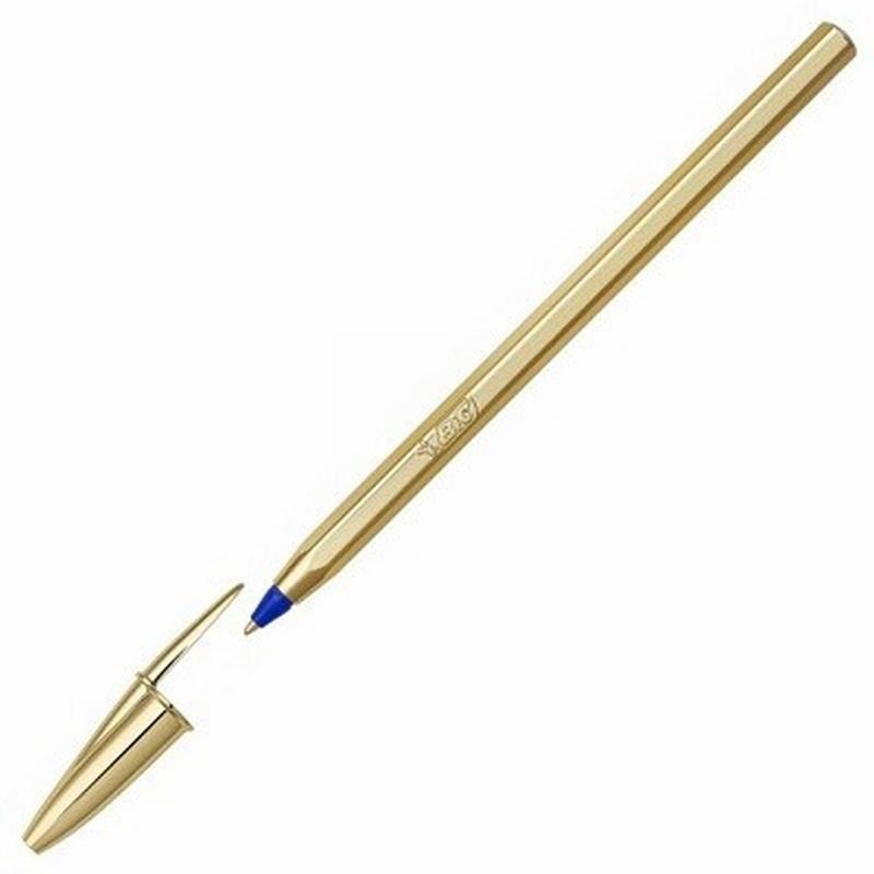 BOLIGRAFO BIC CRISTAL CELEBRATION ORO TINTA AZUL (9213401) - BOLI.BIC ORO