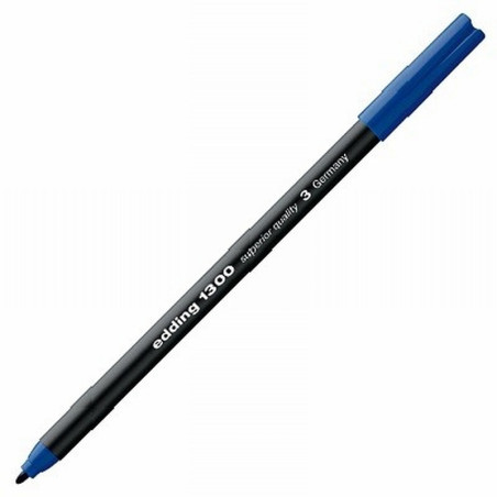 ROTULADOR EDDING 1300 AZUL PUNTA FIBRA REDONDA 2 MM (1300-03) DE EDDING - ROT.EDDING 1300 AZ