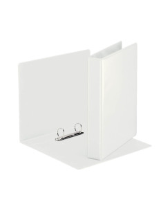 CARPETA CANGURO BLANCA PARDO A4 2 ANILLAS 25MM BOLSA TRANSPARENTE (225212) - CARP.CANG.2AN.25MM.MX