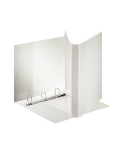 CARPETA CANGURO BLANCA PARDO A4 4 ANILLAS 25MM BOLSA TRANSPARENTE (225412) - CARP.CANG.4AN.25MM.MX