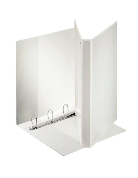 CARPETA CANGURO BLANCA PARDO A4 4 ANILLAS 25MM BOLSA TRANSPARENTE (225412) - CARP.CANG.4AN.25MM.MX