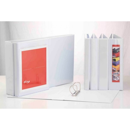 CARPETA CANGURO PARDO A3 4 ANILLAS 25MM BOLSA TRANSPARENTE (275411) - CARP.CANG.A3 APA.4ANI.25MM.MX