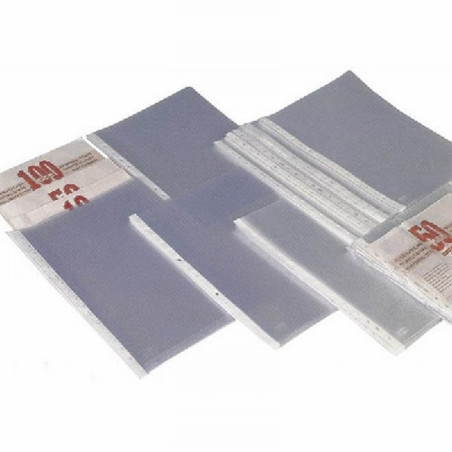 FUNDA GRAFOPLAS MULTITALADRO P.P. FOLIO GALGA EXTRA PLUS 16 TALADROS PAQUETE DE 20. (78149500) - FUNDA CRISTAL F.16ANI.EXTRA