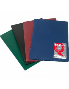 CARPETA GRAFOPLAS 20 FUNDAS PP ESTANDAR CUBIERTA OPACA NEGRA (01320010) - CARP.20FUNDAS A4 NG PP 132