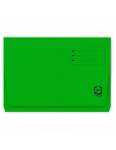 SUBCARPETA GIO CARTULINA FOLIO POCKET CON BOLSA Y SOLAPA VERDE (400040685) - SUBCARP.FUELLE F.VE GIO