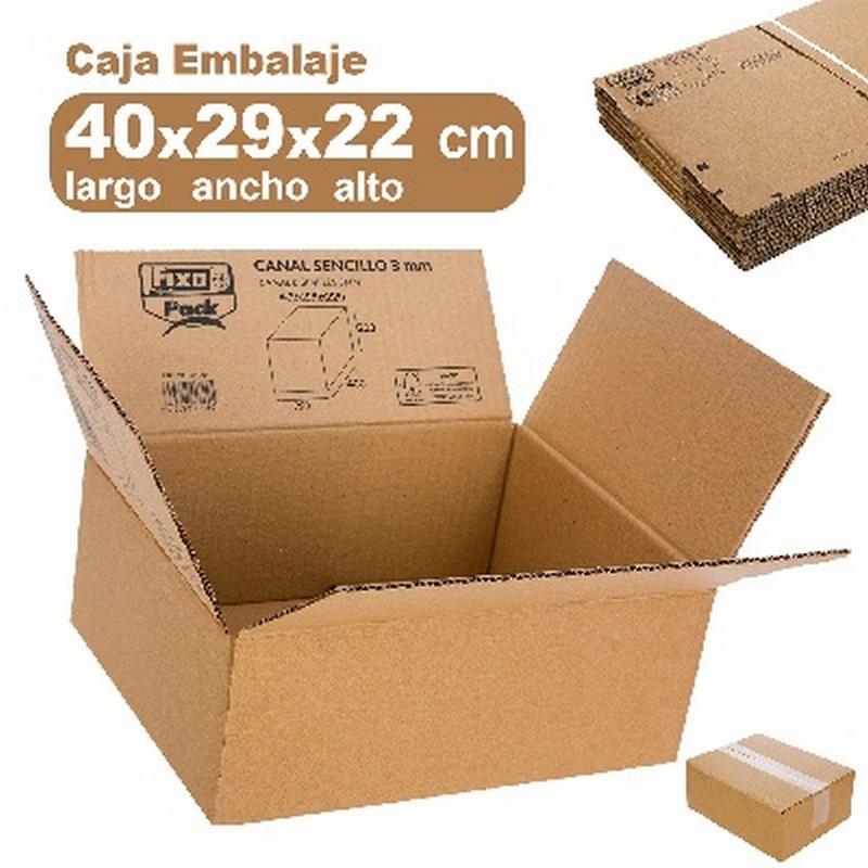 CAJA DE EMBALAJE GRAFOPLAS 4 SOLAPAS MARRON 400X290X220 MM. (18105) DE GRAFOPLAS - CAJA EMBALAJE 400*290*220