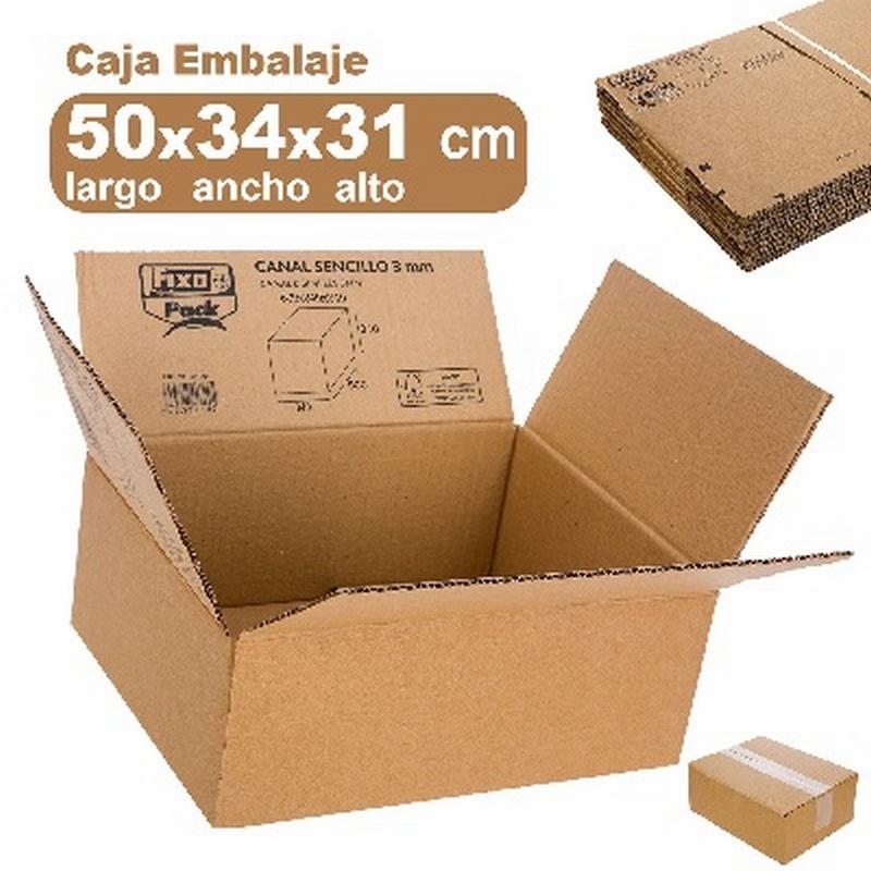 CAJA DE EMBALAJE GRAFOPLAS 4 SOLAPAS MARRON 500X340X310 MM. (18108) DE GRAFOPLAS - CAJA EMBALAJE 500*340*310