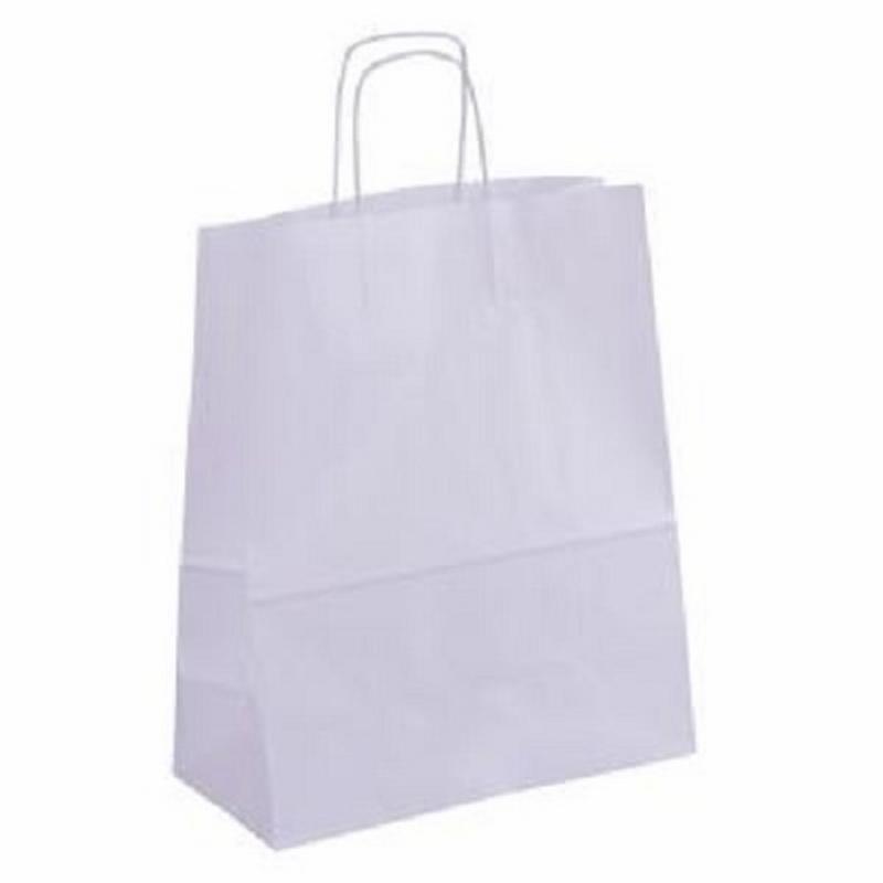 BOLSA KRAFT APLI BLANCO ASA RETORCIDA 250X110X310 MM (101649) - BOLSA C/ASA KRAFT-BLANCO 25*11*31 101649