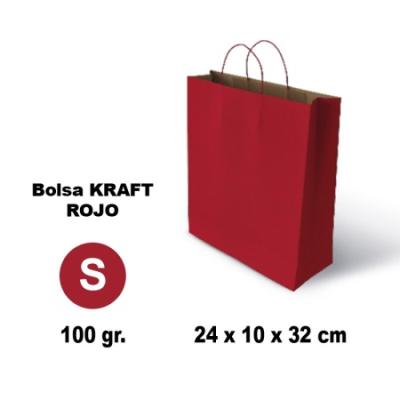 BOLSA KRAFT GRAFOPLAS ASA RETORCIDA 240X10X320 MM ROJA...