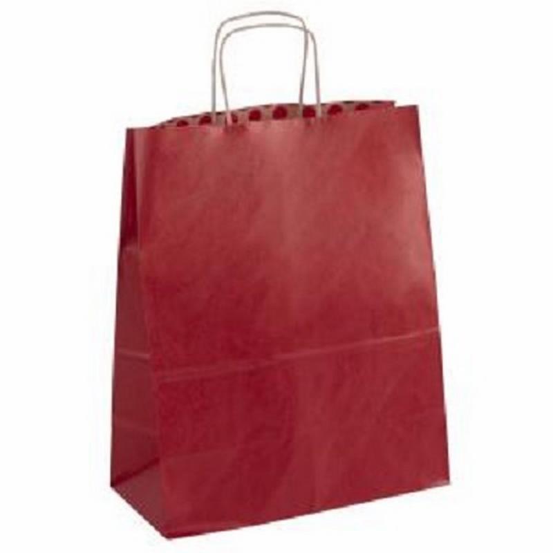 BOLSA KRAFT APLI ROJA ASA RETORCIDA 250X110X310 MM (101647) - BOLSA C/ASA KRAFT-ROJO 25*11*31 101647