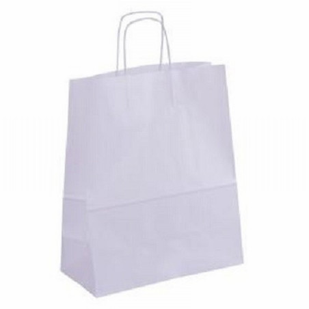 BOLSA KRAFT APLI ASA RETORCIDA 320X160X390 MM BLANCA (101650) - BOLSA C/ASA KRAFT-BLANCO 32*14*40 101650