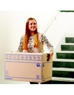 CAJAS FELLOWES PARA MUDANZAS M DE 43x30x25CM. PACK DE 10 UNIDADES (6208301) - CAJA MUDANZA M 43x30x25 FELLOWES PQ.10