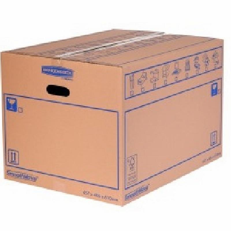 CAJAS FELLOWES PARA MUDANZAS L DE 30x30x50CM. PACK DE 10 UNIDADES (6208201) - CAJA MUDANZA L 30x30x50 FELLOWES PQ.10