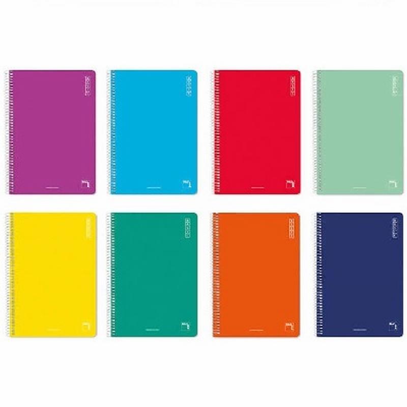 CUADERNO PACSA BASIC TAPA CARTON CUARTO NATURAL 80 HOJAS 60 GRS. CUADRICULA 4X4 (16428) - BLOC.ESP.1/4 CU/NAT C/M 80H