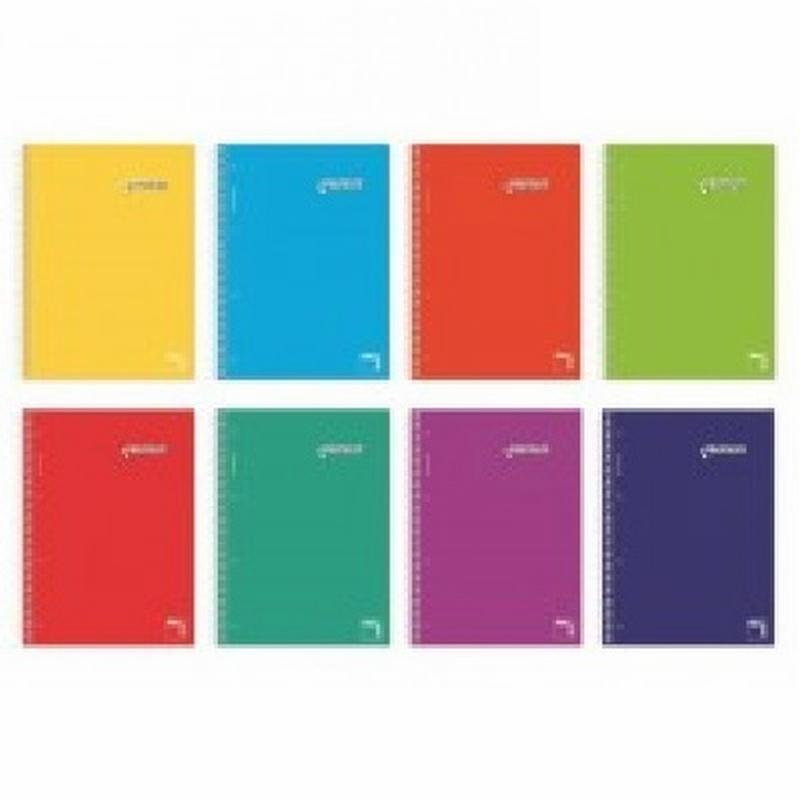 CUADERNO PACSA PREMIUM TAPA CARTON EXTRADURO DIN A4 NATURAL 160 HOJAS DE 5 COLORES DE 70 GRS. CUADRICULA 5X5 (16403)