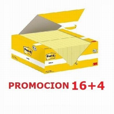 BLOC DE NOTAS ADHESIVAS POST-IT DE QUITA Y PON 38X51 MM...