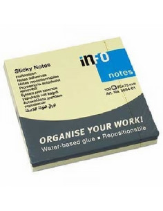 NOTAS ADHESIVAS INFONOTES DE QUITA Y PON 75X75 (5654-01) DE INFONOTES - POSTI ADVENDI 75*75