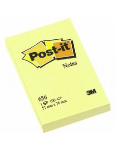 BLOC DE NOTAS ADHESIVAS POST-IT DE QUITA Y PON 76X51 MM. (656) DE POST-IT - POSTI 76*51 AM 3M 656