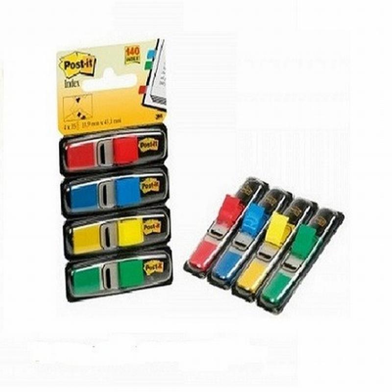 BANDERITAS SEÑALIZADORAS POST-IT DE 1/2" (683-4) - BANDERITA 1/2" AM+AZ+RJ+VE 35U. 3M