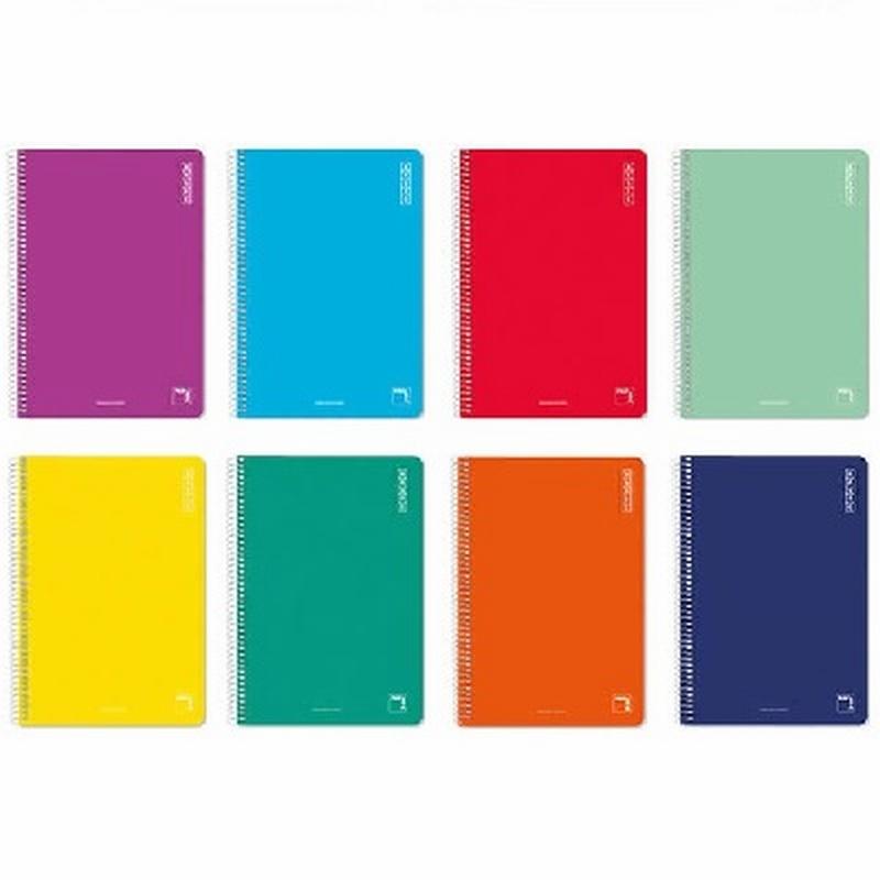 CUADERNO PACSA BASIC TAPA CARTON OCTAVO NATURAL 80 HOJAS 60 GRS. CUADRICULA 4X4 (16433) - BLOC.ESP.1/8 CU/NAT 105*150 80H.