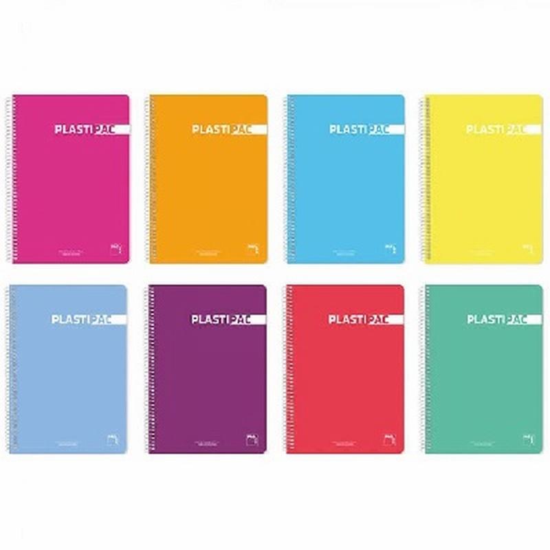 CUADERNO PACSA PLASTIPAC TAPA POLIPROPILENO DINA6 NATURAL 80 HOJAS 90 GRS. LISO (16410) DE PACSA - CUADERNO PLASTIPAC A6 80HJS.