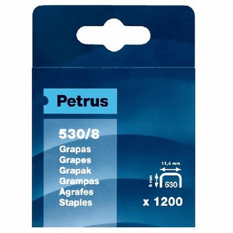 GRAPAS PETRUS Nº 530/8 CAJA DE 1200 UNIDADES (77514) - GRAPA 530/8 CLAVADORA CJ1200