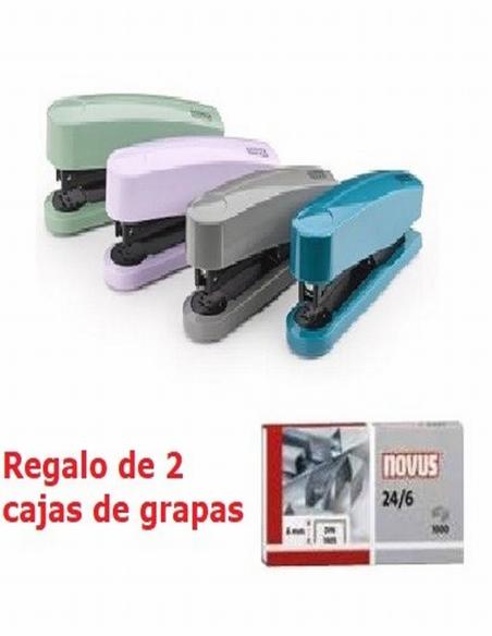 GRAPADORA NOVUS HARMONY B2 PLASTICO ABS 25 HOJAS GRAPAS 24/6 COLOR SURTIDO (INCL. CAJA 200 GRAPAS 24/6 DIN SUPER)   (020-1951)