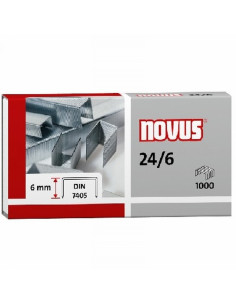 GRAPAS NOVUS GALVANIZADA 24/6 CAJA DE 1000 UNIDADES (040-0158) DE NOVUS - GRAPA 24/6 (22/6) GALVA.CJ1000
