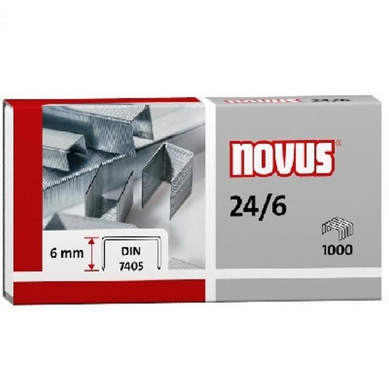 GRAPAS NOVUS GALVANIZADA 24/6 CAJA DE 1000 UNIDADES (040-0158) DE NOVUS - GRAPA 24/6 (22/6) GALVA.CJ1000