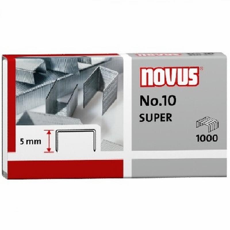 GRAPAS NOVUS Nº 10 GALVANIZADA CAJA DE 1000 UNIDADES (040-0003) - GRAPA N.10