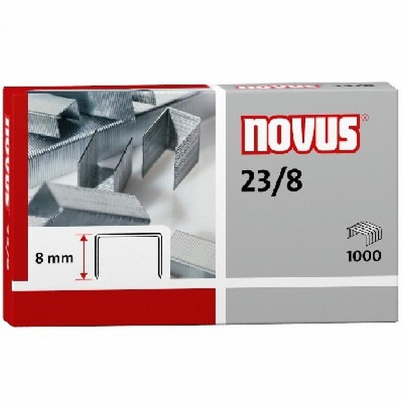 GRAPAS NOVUS 23/8 SUPER GALVANIZADA CAJA DE 1000 UNIDADES (042-0040) - GRAPA 23/8 GALVA.CJ1000