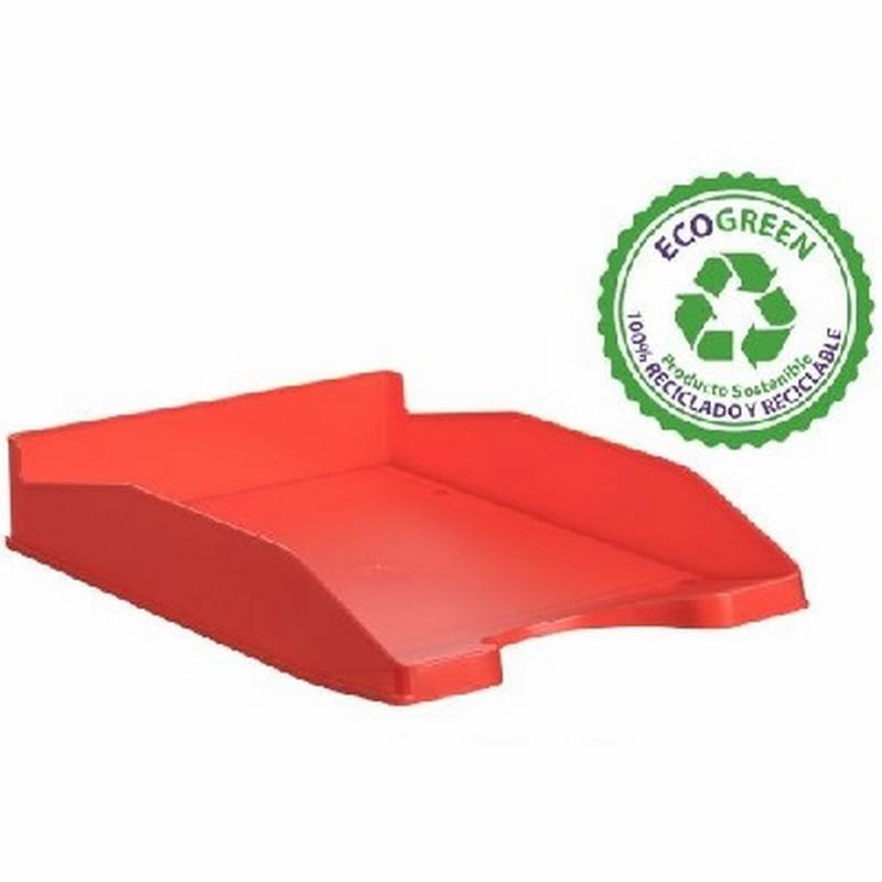 BANDEJA SOBREMESA ARCHIVO 2000 PLASTICO OPACO 345X255X60 MM ROJO (742 RJ) - BANDEJA OPACA 742 RJ ARCHIVO