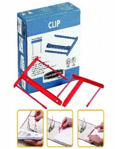 FASTENER FELLOWES PLASTICO CLIP 80 MM ROJO (89602) DE FELLOWES - FASTENER PLASTICO ROJO