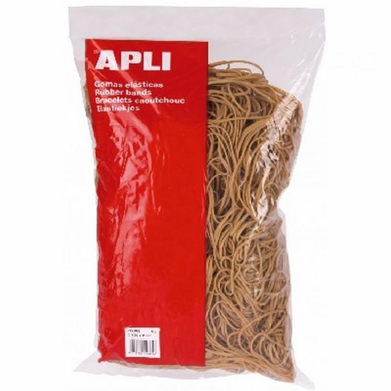 GOMAS ELASTICAS APLI 80 X 2 MM Nº8 BOLSA DE 100 GR (12855) DE APLI - GOMA ELA.2MM*80MM 100GR.