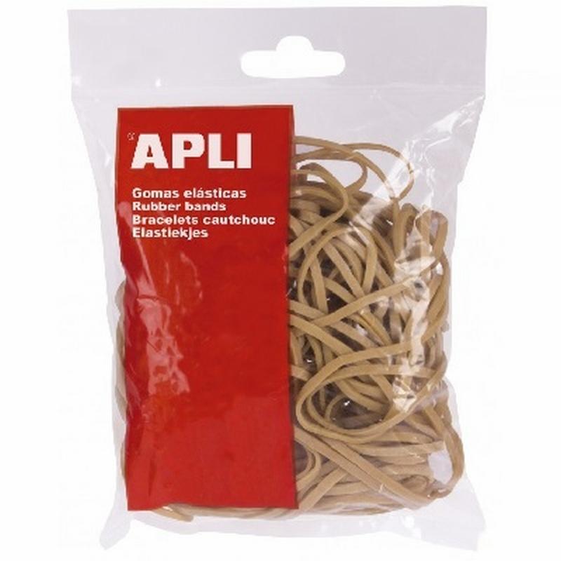 GOMAS ELASTICAS APLI 200 X 3 MM Nº20 BOLSA DE 100 GR (12859) DE APLI - GOMA ELA.3MM*200MM 100GRS.