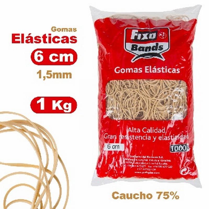 GOMAS ELASTICAS FIXO BOLSA 1 KG. 1,5MM.x 6 CM. (00047140) - GOMA ELA.1.5MM*60MM 1KG.