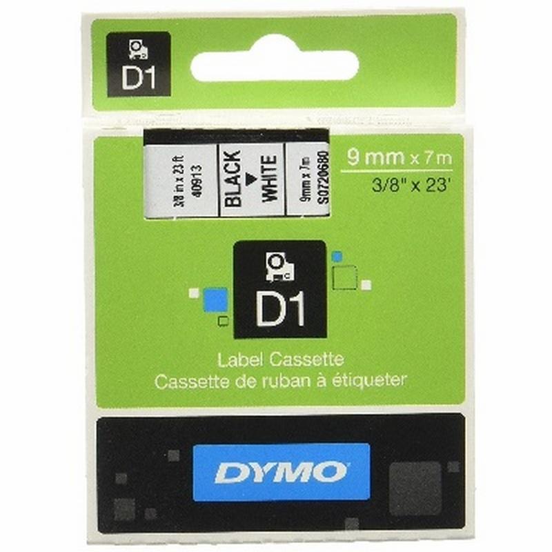 CINTA DYMO 1000 NEGRO-BLANCO 9MM X 7MTS. D1 (S0720680) (41913) DE DYMO - CINTA DYMO 9MM.NG/BL 40913-41913