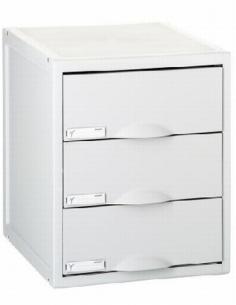 MODULO ARCHISYSTEM DE ARCHIVO 2000 DE 3 CAJONES GRIS (8403C GS) O ANTRACITA (8403C GF) - CONJUNTO 3 CAJONES 8403GS-GS ARCHIVO