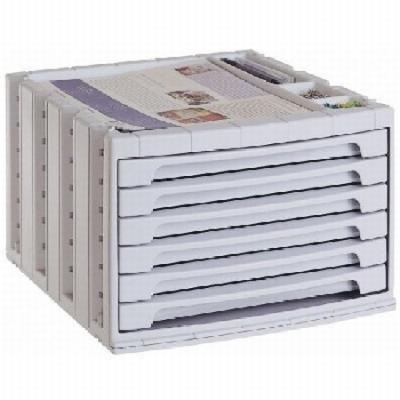 MODULO DE 6 CAJONES ARCHIVOTEC ESTRUCTURA GRIS. CAJONES...