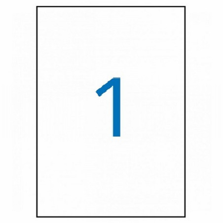 ETIQUETA ADHESIVA APLI LASER FOTOCOPIADORA POLIESTER 210X297 MM. BLANCA 20 HOJAS DIN A4 20 ETIQUETAS (01228)