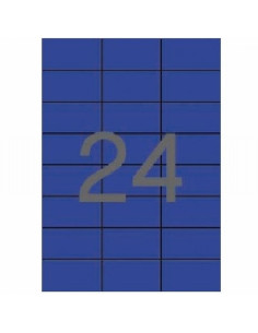 ETIQUETA ADHESIVA APLI LASER/COPY/INKJET 70X37 MM. AZUL 20 HOJAS DIN A4 480 ETIQUETAS (01592) - ETIQ.LASER 70*37 AZ CJ480 20H