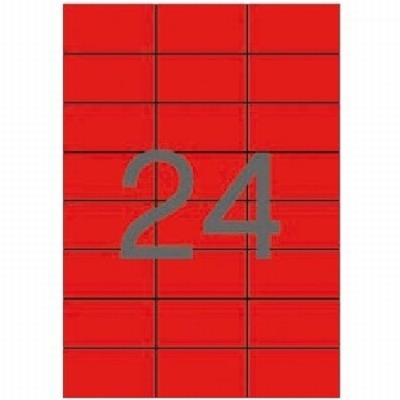 ETIQUETA ADHESIVA APLI LASER/COPY/INKJET 70X37 MM. ROJA...